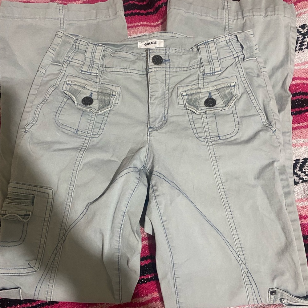 Garage cargo flared woman pants